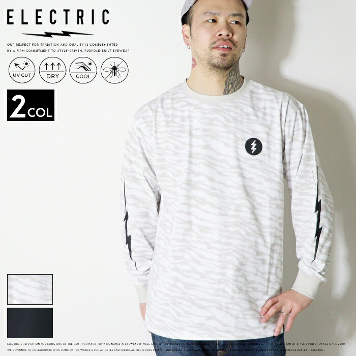 ELECTRIC（エレクトリック） ロンT 長袖Tシャツ プリント 接触冷感