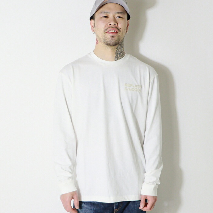 REPLAY（リプレイ） tシャツ 長袖 ロンT プリント ロゴ アメカジ 