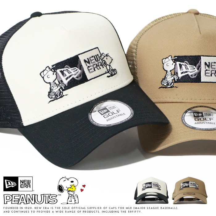 9FORTY ピーナッツ チャーリー・ブラウン ゴルフ GOLF ロゴ スナップ