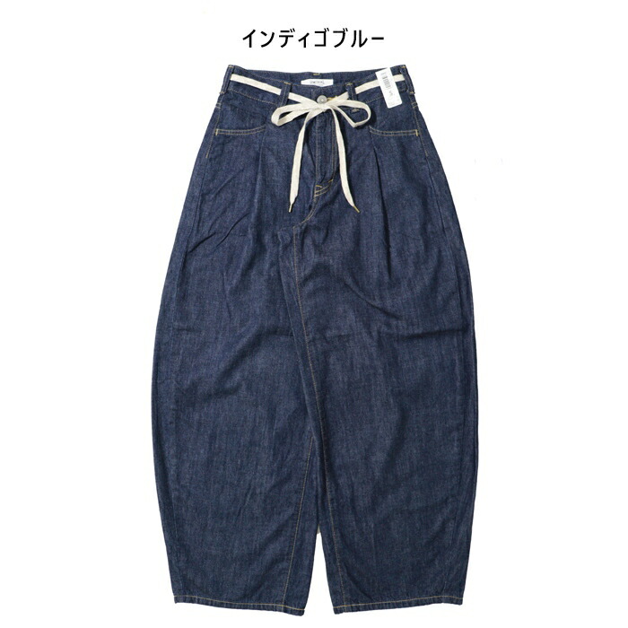 SOMETHING（サムシング） タック カーブ 綿 コットン デニム 軽量