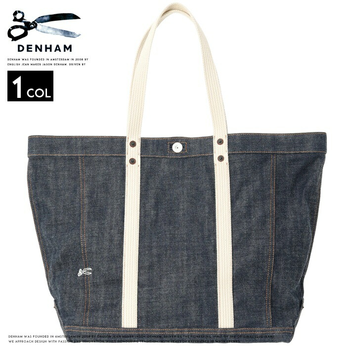 デンハム DENHAM トートバッグ デニム 刺繍 ロゴ かばん アメカジ メンズ レディース ユニセックス 国内正規品 ブランド 海外ブランド 01-26-01-84-006の画像