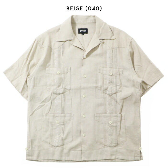 SCHOTT（ショット） キューバシャツ 半袖シャツ 開襟シャツ 50's