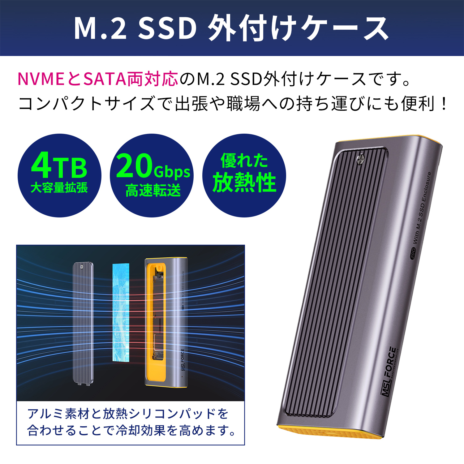 本日最大600円引き SSD 外付けケース NVMe SATA ケース USB-C 