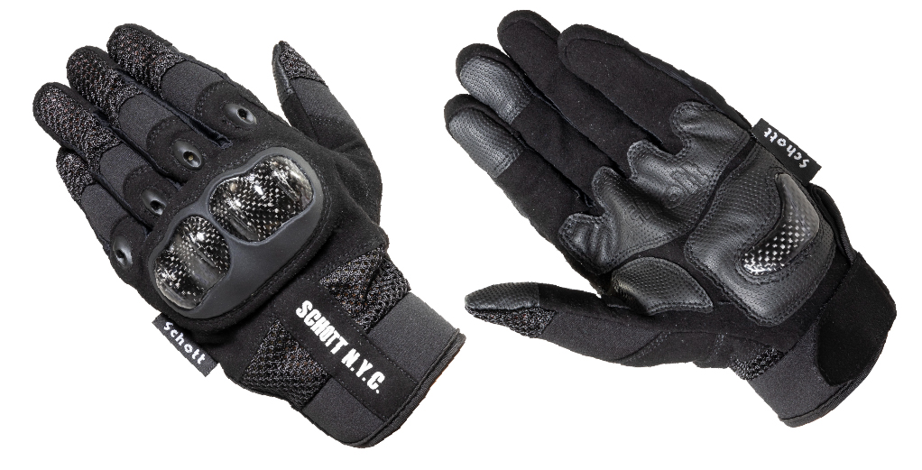 S2L6501 SCHOTT PROTECT MESH GLOVE ショット カーボンプロテクト