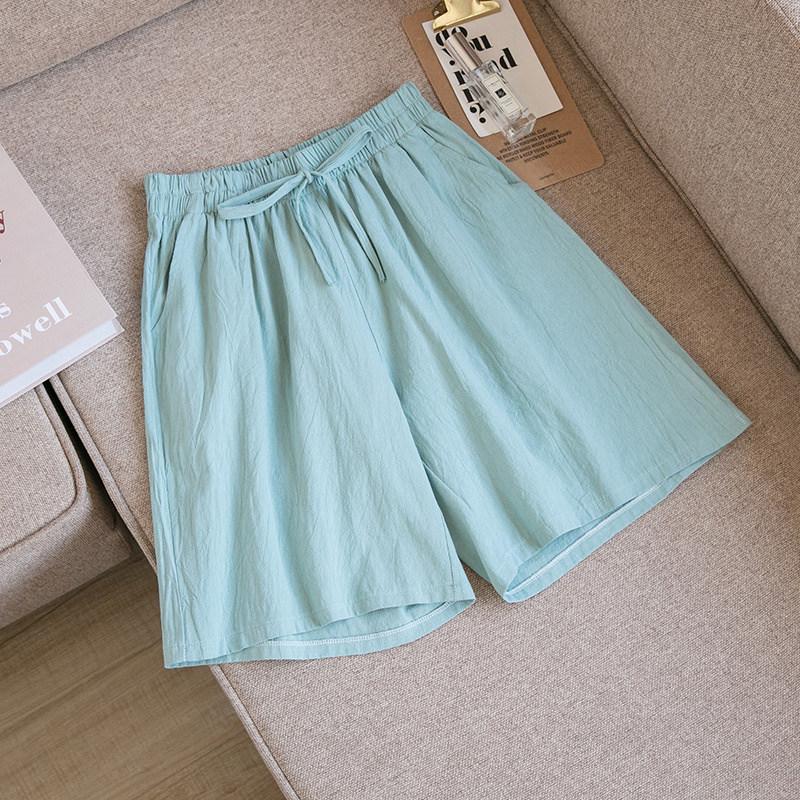 2点8％off ショートパンツ ハーフパンツ レディース 夏 綿麻 リネンパンツ ワイド 薄手 ウェストゴム ゆったり 吸汗 通気性 体型カバー | ブランド登録なし | 02