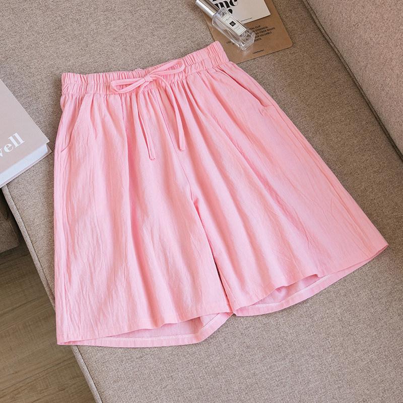 2点8％off ショートパンツ ハーフパンツ レディース 夏 綿麻 リネンパンツ ワイド 薄手 ウェストゴム ゆったり 吸汗 通気性 体型カバー | ブランド登録なし | 04