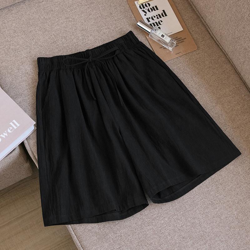 2点8％off ショートパンツ ハーフパンツ レディース 夏 綿麻 リネンパンツ ワイド 薄手 ウェストゴム ゆったり 吸汗 通気性 体型カバー | ブランド登録なし | 05