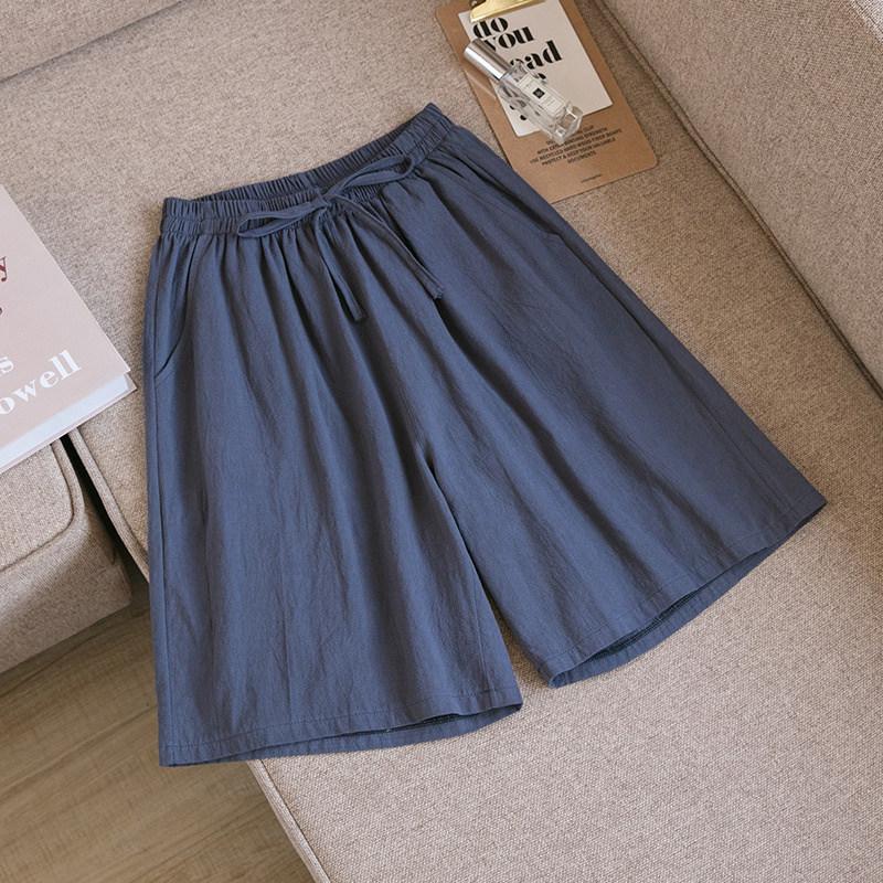 2点8％off ショートパンツ ハーフパンツ レディース 夏 綿麻 リネンパンツ ワイド 薄手 ウェストゴム ゆったり 吸汗 通気性 体型カバー | ブランド登録なし | 07