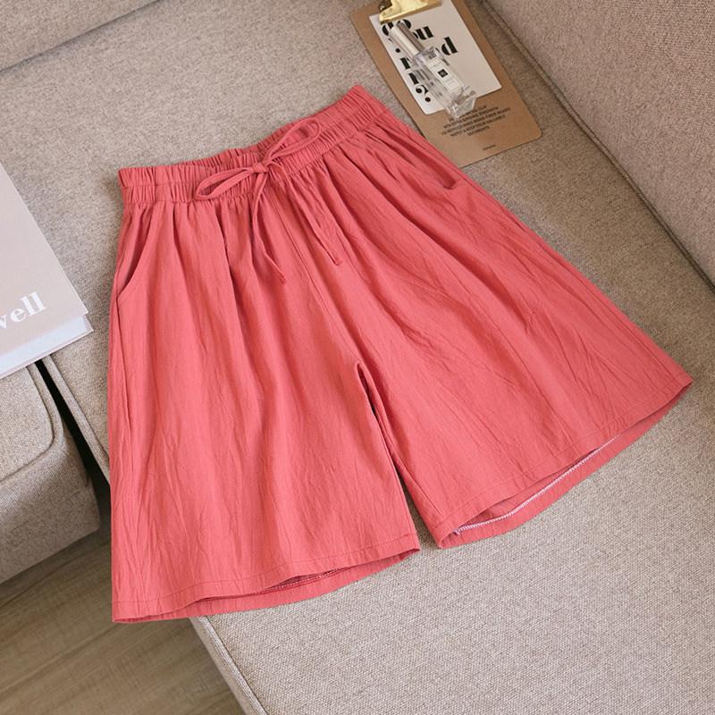 2点8％off ショートパンツ ハーフパンツ レディース 夏 綿麻 リネンパンツ ワイド 薄手 ウェストゴム ゆったり 吸汗 通気性 体型カバー | ブランド登録なし | 08