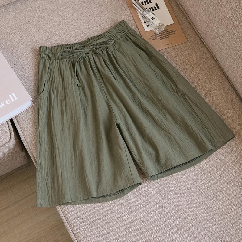 2点8％off ショートパンツ ハーフパンツ レディース 夏 綿麻 リネンパンツ ワイド 薄手 ウェストゴム ゆったり 吸汗 通気性 体型カバー | ブランド登録なし | 09