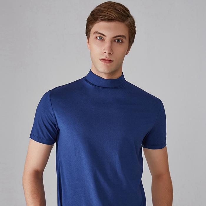 Tシャツ モックネック ゴルフ 半袖 メンズ ハイネックTシャツ カットソー ポロシャツ インナー 肌着 ゴルフウェア 無地 春夏 父の日 |  | 04
