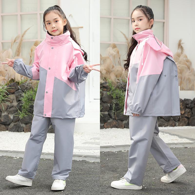 レインコート 子供用 キッズ 上下セット 雨合羽 カッパ ランドセル対応 小学生 レインスーツ ジュニア セパレート 女の子 男の子 通学 |  | 02