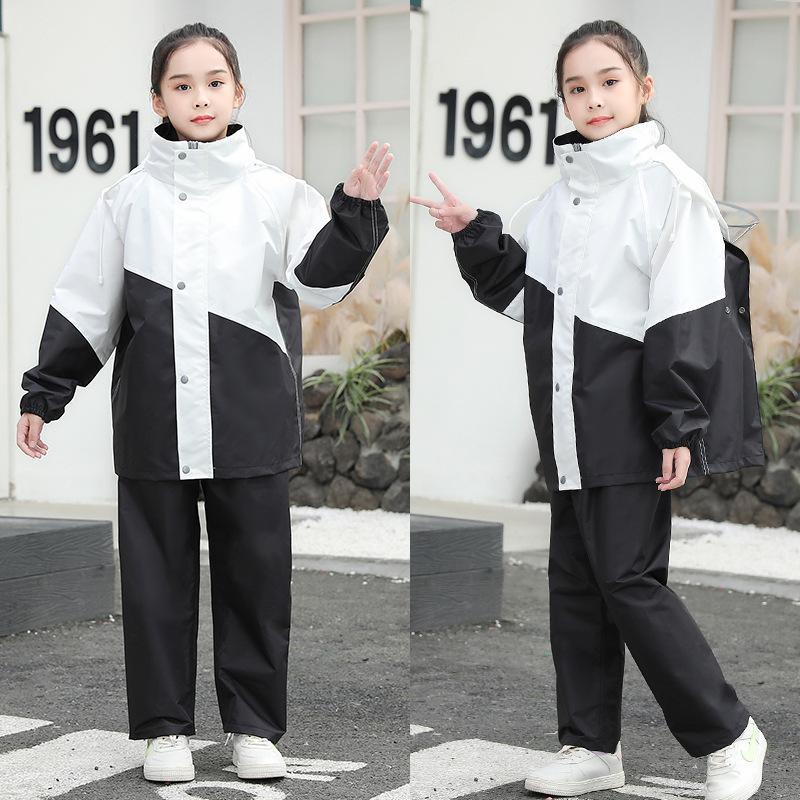 レインコート 子供用 キッズ 上下セット 雨合羽 カッパ ランドセル対応 小学生 レインスーツ ジュニア セパレート 女の子 男の子 通学 |  | 03