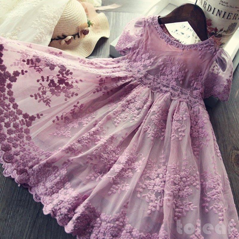 キッズドレス フォーマルドレス 子供ドレス 子供服 ピアノ 発表会 結婚式 白 ホワイト パープル レース ワンピース ナチュラルレース おしゃれ |  | 02