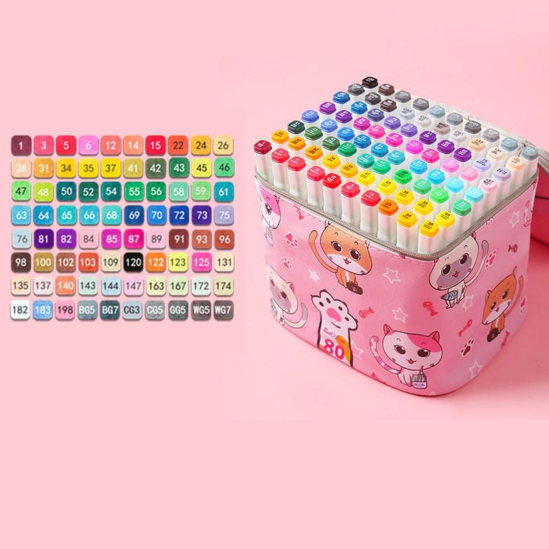 マーカーペン 80色 イラストマーカー コピックペン マーカー 子供
