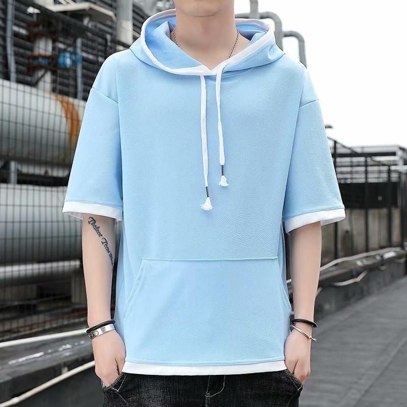 半袖パーカー&帽子 と 半袖パーカー 楽天市場】重ね着風 プルオーバーパーカ 半袖 Tシャツ フード