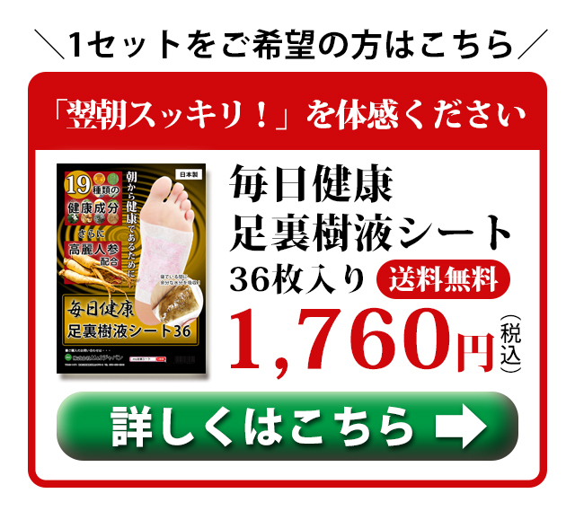 毎日健康足裏樹液シート 高麗人参 180枚 足裏シート 樹液シート 足裏