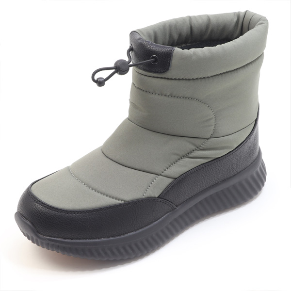 スダッシュ メンズ ダウン風 スノーブーツ 防滑 防寒 防水 ブラック