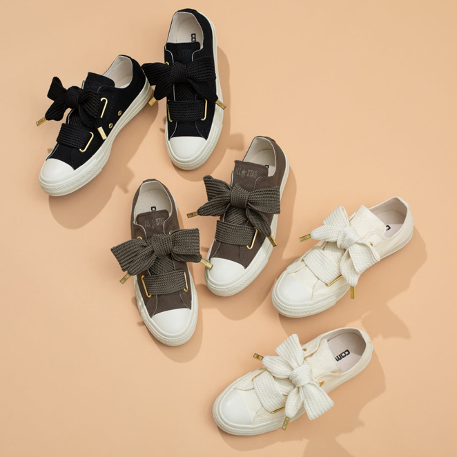 ALL STAR コンバース オールスター リボンレース スリップ OX ブラック