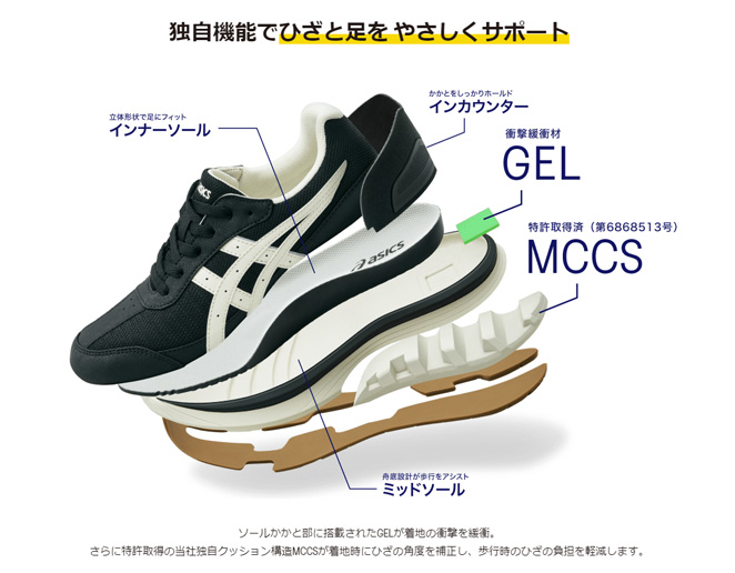WELLNESS WALKER アシックス ニーズアップ KNEESUP M011 ウェルネス