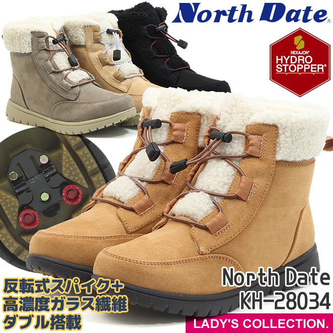 NORTH DATE（ノースデイト） レディース ウィンターブーツ キャメル