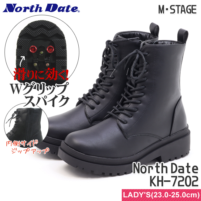 NORTH DATE（ノースデイト） レディース 防滑 防寒 サイドジップブーツ
