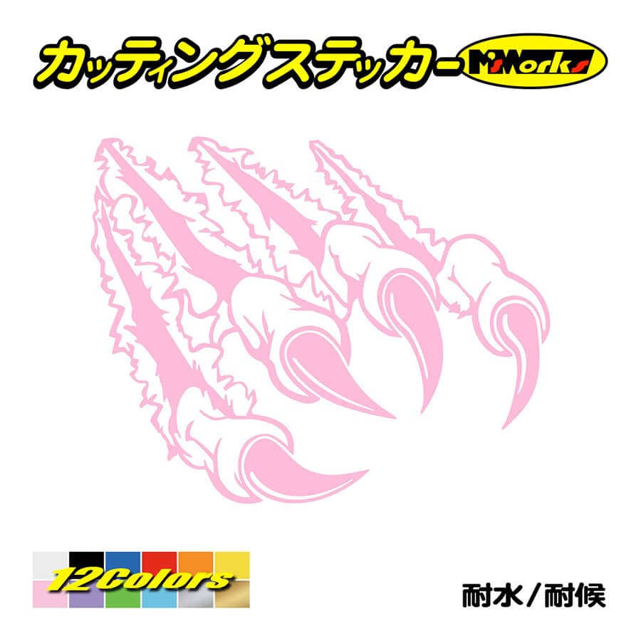 車 バイク カッティング ステッカー 爪痕 ツメ 傷跡 1 1 ヘルメット タンク ジェットスキー スノーボード 爬虫類 恐竜 かっこいい Clw1 01 カッティングステッカー M Sworks 通販 Yahoo ショッピング