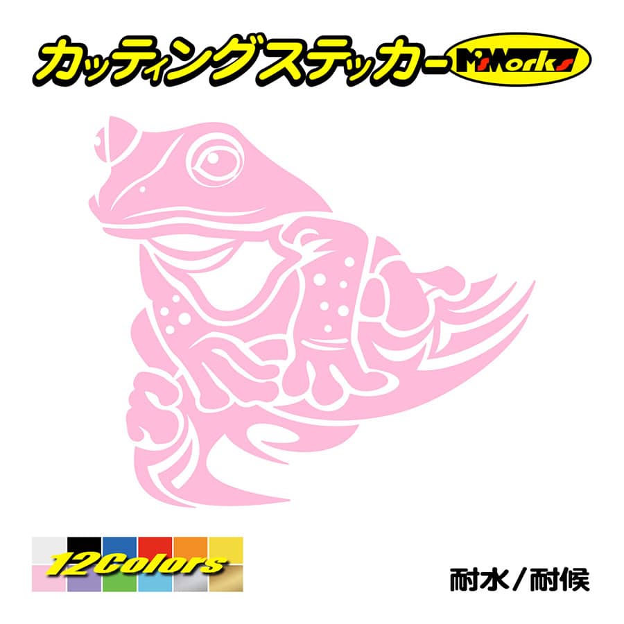 車 バイク ステッカー カエル 蛙 トライバル 9 左 かっこいい タンク カウル フェンダー サイド リアガラス Tacre L 09 カッティングステッカー M Sworks 通販 Yahoo ショッピング