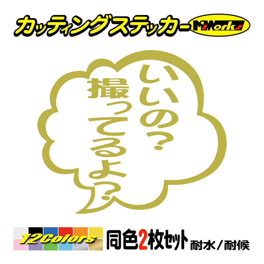 ビブスステッカーに関するご質問・ご要望はこちらのコメント欄にお願いします。 ステッカー いいの？撮ってるよ？ つぶやき (2枚1組) カッティング