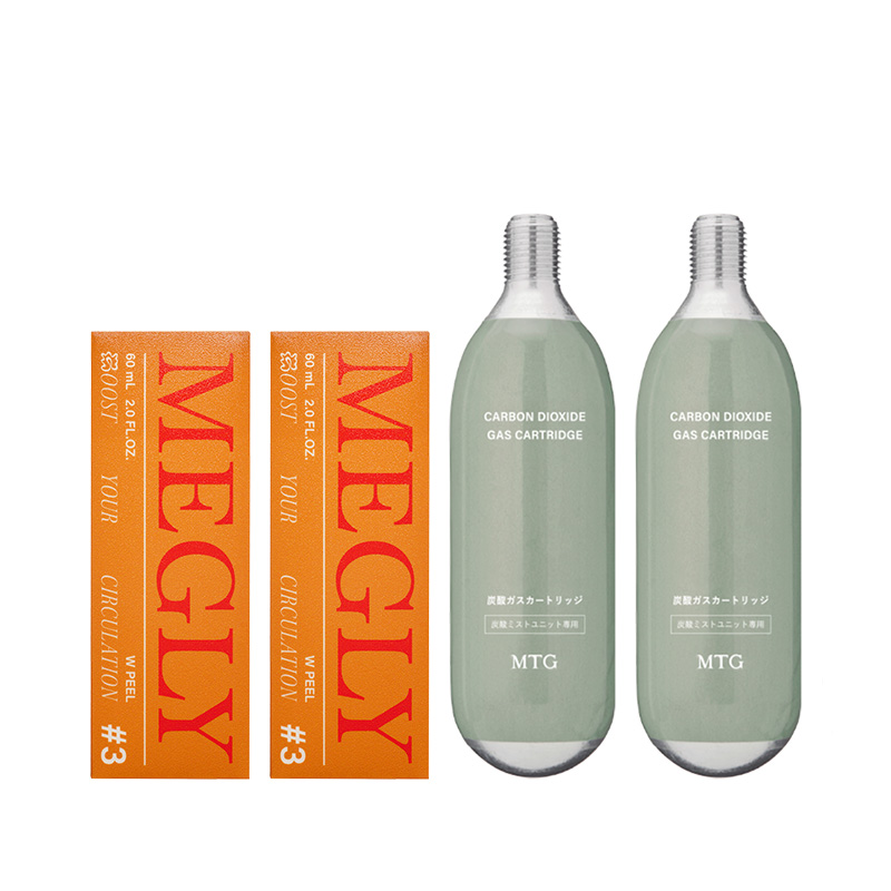 MEGLYカーボンダイオキシドガスカートリッジ 5本&MEGLY化粧水3セット MEGLYカーボンダイオキシドガスカートリッジ 5本&MEGLY化粧水3セット