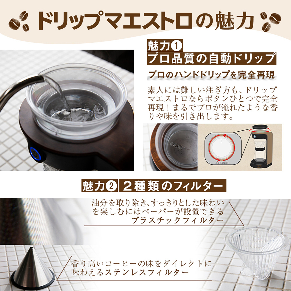 コーヒーメーカー 全自動 コーヒーサーバー ドリッパー コーヒーメーカー 全自動 コーヒーサーバー ドリッパー