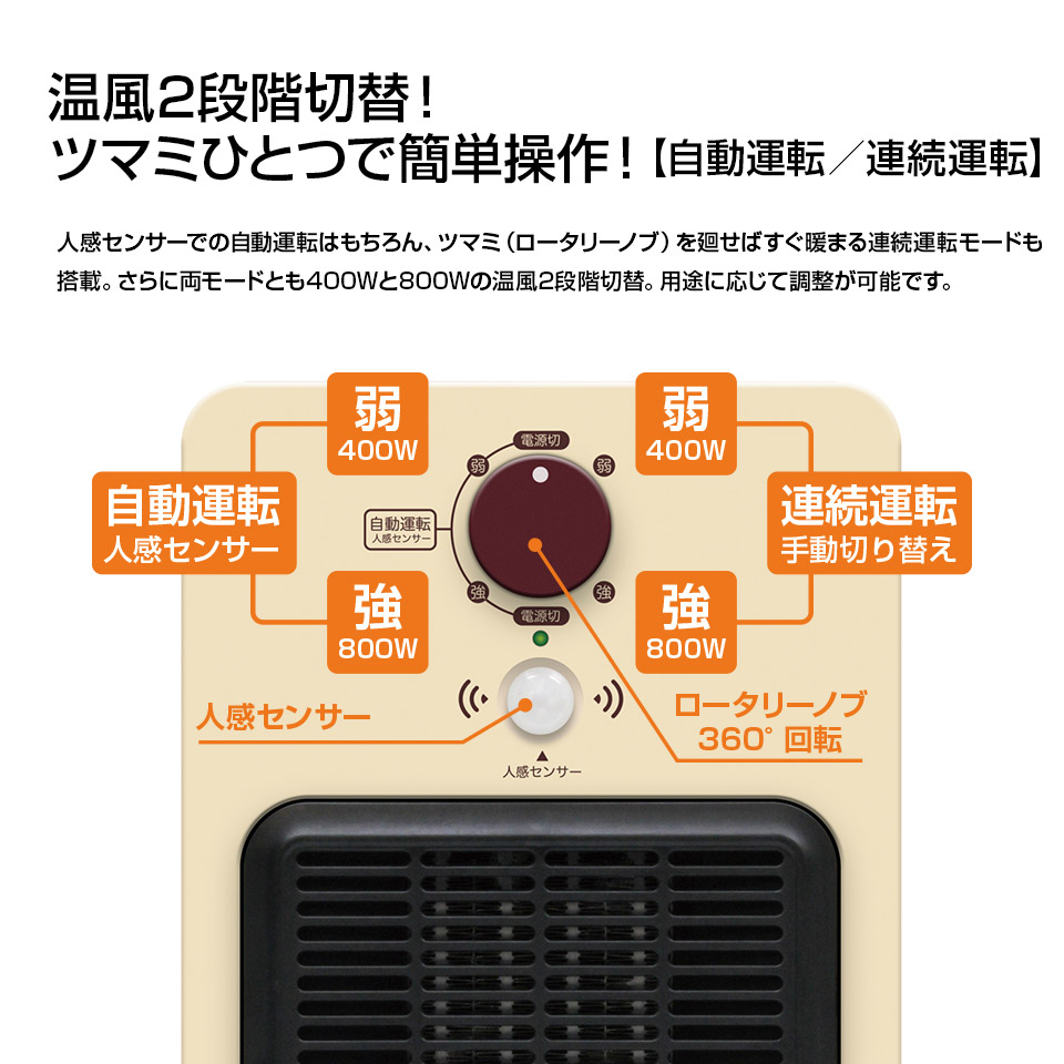 セラミックヒーター 人感センサー 小型 暖房 ファンヒータ コンパクト 転倒自動OFF ヒートショック防止 トイレ 脱衣所 廊下 キッチン KZE  :mh-223:mtkshop - 通販 - Yahoo!ショッピング