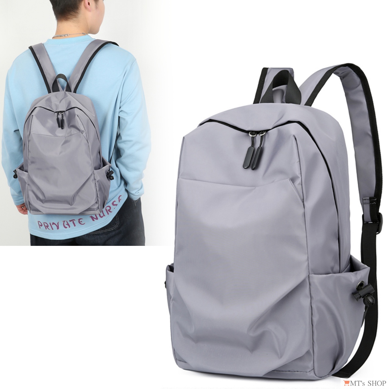 リュックサック デイパック 防水 軽量 大容量 A4収納 サイドポケット