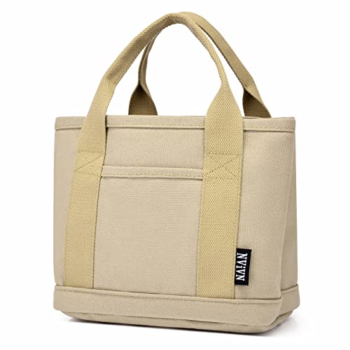 ミニトートバッグ ランチバッグ 仕切り 小さめ キャンバス 自立 マチ広