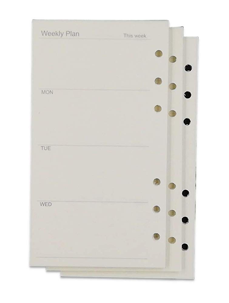 システム手帳用 リフィル A6 6穴 90頁 アイボリー 3冊セット 罫線 月間 週間 1136 Mts Shop 通販 Yahoo ショッピング