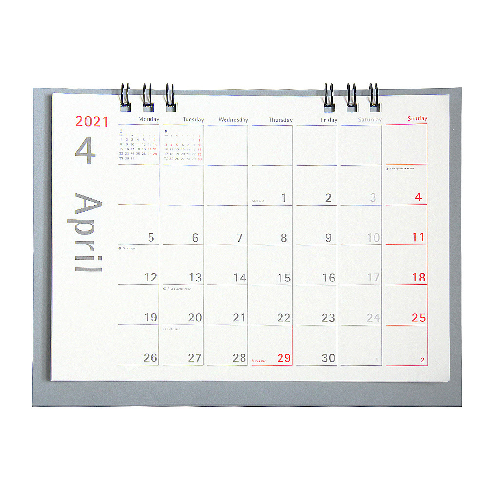 21年 卓上カレンダー 月曜始まり 書き込み オフィス 会社 Ck 600 Mu Ra Onlinestore 通販 Yahoo ショッピング