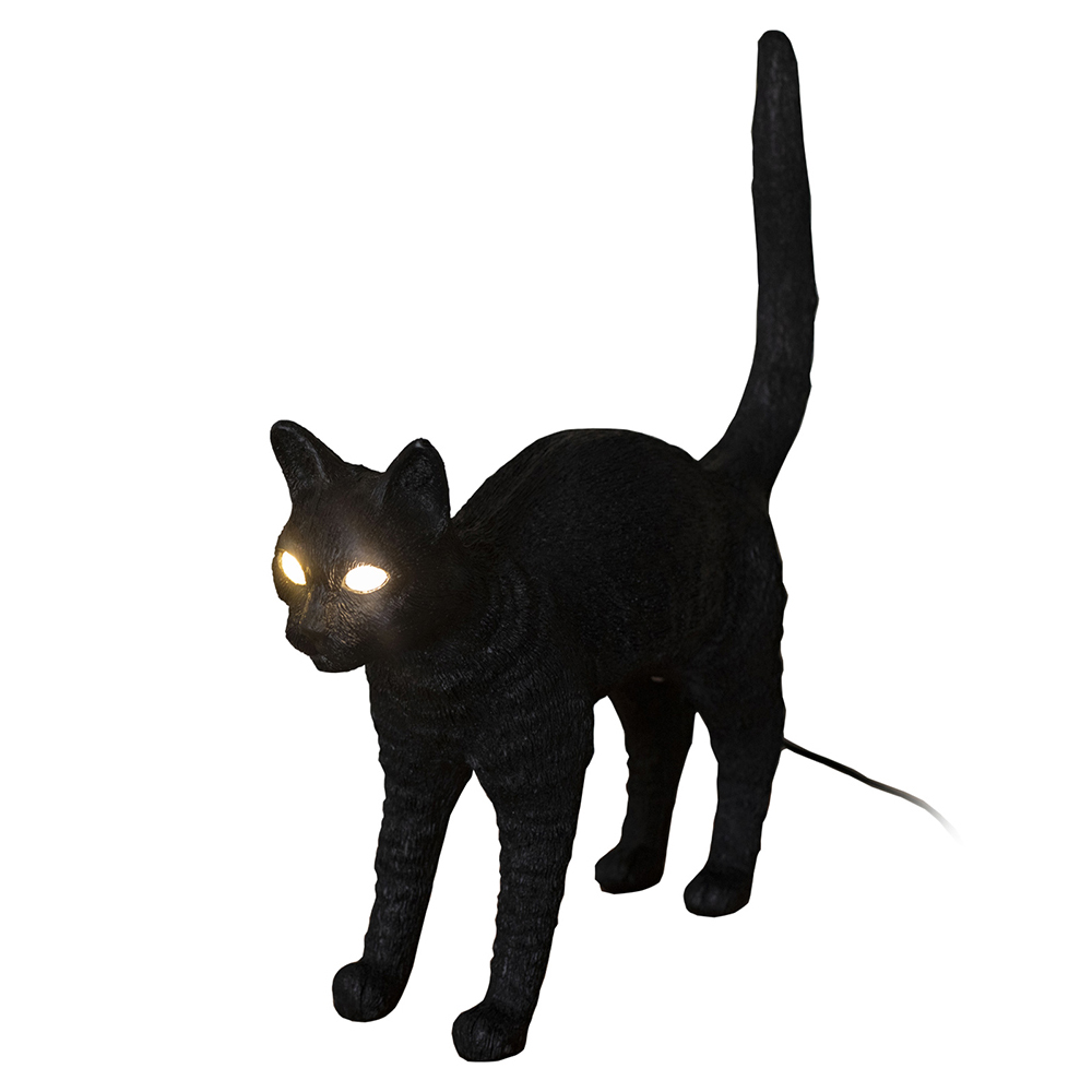 【全品送料無料】 テーブルランプ おしゃれ 北欧 白猫 黒猫 LED 猫の目 Cat 猫 西洋