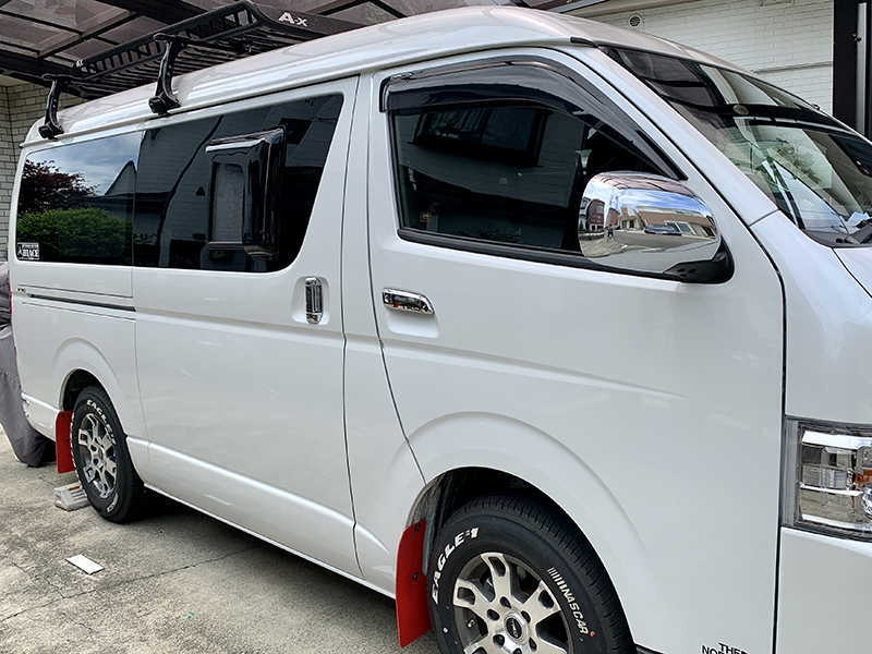 ハイエース200系 網戸 対応 小窓 バイザー 4型以降 LR オグショー FLEX