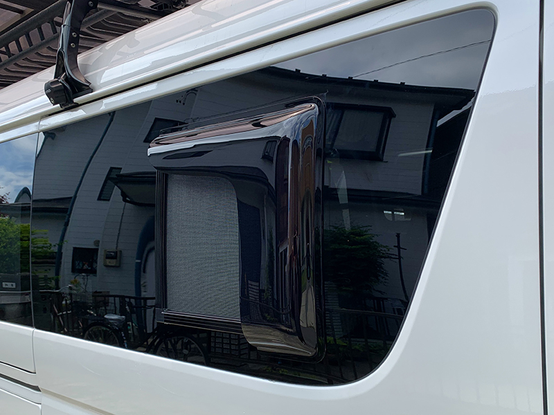 ハイエース200系 網戸 対応 小窓 バイザー 4型以降 LR オグショー FLEX