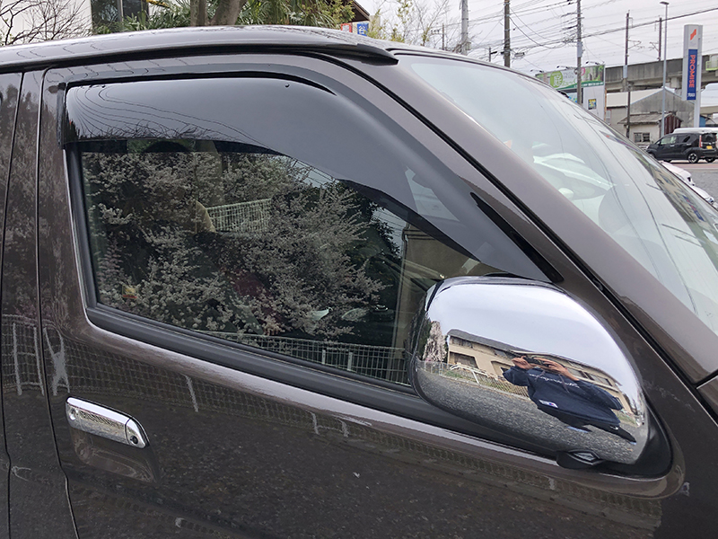 ハイエース200系 ドアバイザー ビッグ ワイドバイザー ダーク パーツ