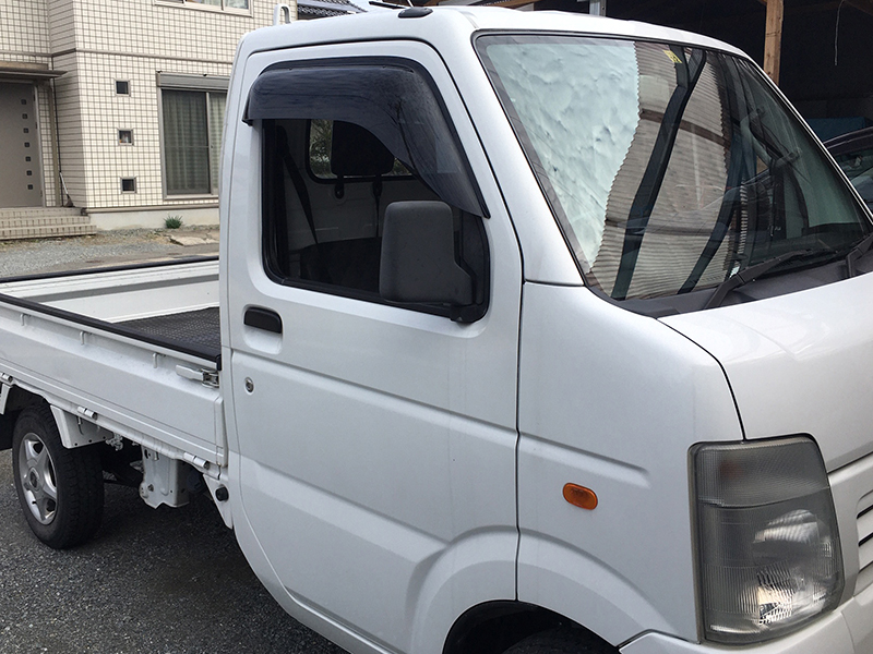 キャリイトラック da63t　ワイドバイザー キャリイ DA63T DA65T ドアバイザー ビッグ ワイドバイザー ダーク
