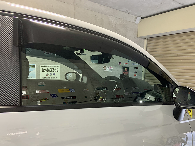 フィアット500 アバルト500 ドアバイザー ダークスモーク FIAT500