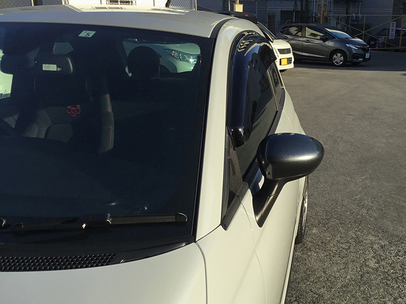 フィアット500 アバルト500 ドアバイザー ダークスモーク FIAT500