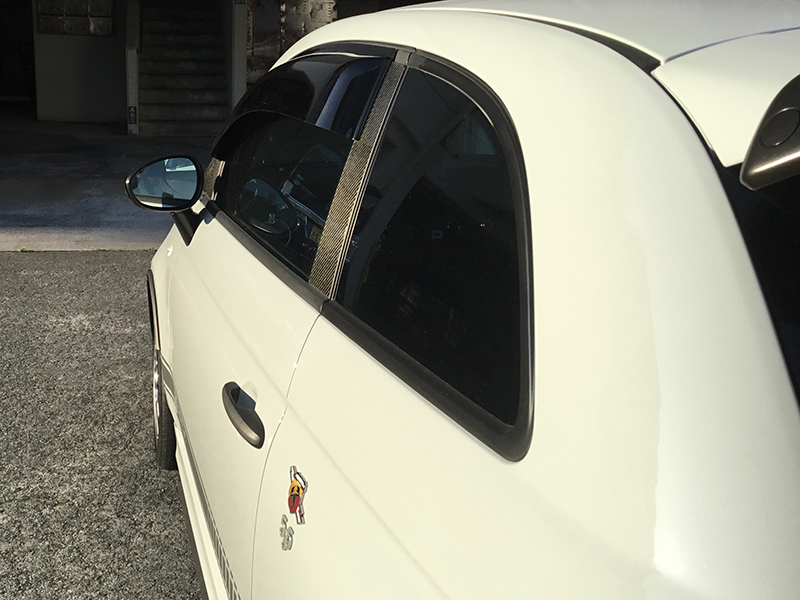 フィアット500 アバルト500 ドアバイザー ダークスモーク FIAT500