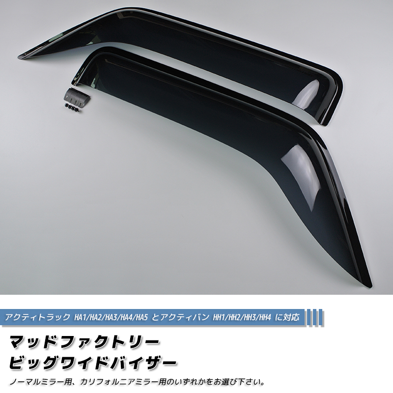 HH3 アクティストリート ルーフバイザー ステンレス　No.8521 アクティ HA1 HA2 HA3 HA4 HA5 ドアバイザー ビッグ ワイドバイザー