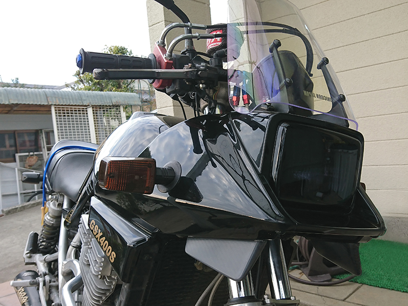 【週末セール】GSX400S/250S カタナ　刀　ライトルーバー　絶版 スズキ カタナ GSX400S GSX250S ヘッドライトカバー ダークスモーク