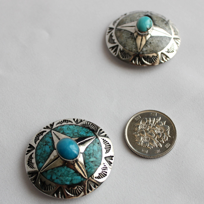 白銅,風車,コンチョ,ループ,ネジ式,金縄ターコイズ,インディアン,ネイティブ 白銅,風車,コンチョ,ループ,ネジ式,金縄ターコイズ,インディアン