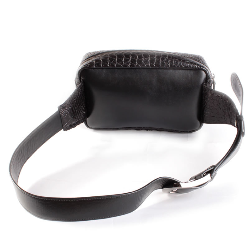クロコダイルレザー・本革メンズバッグ/クラウンクロコ/ボディバッグ