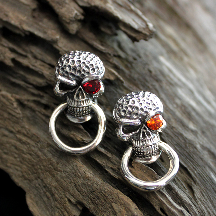 ウォレットチェーン ドロップハンドル /シルバー925/スカルジルコニア