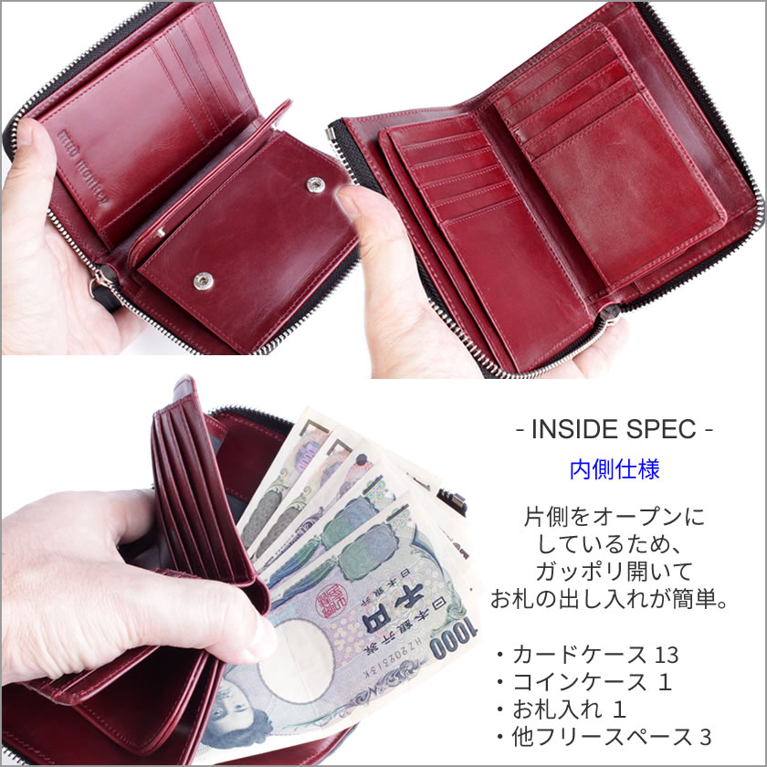 ❤️レザー 二つ折り財布 赤 レザー 二つ折り財布 赤 - メルカリ